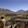 The opening festivities for the Polo Final at the most impressive location in the world. Shandur Pass is 3'700 m'trs above sea level and is surrounded by impressive mountain peaks.